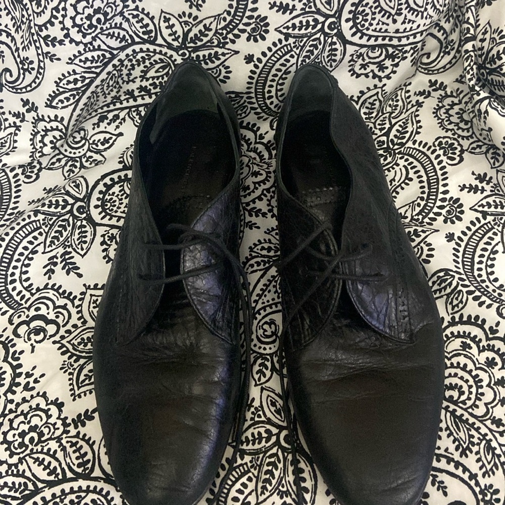 BALENCIAGA LEATHER VINTAGE LACE UP SHOES SIZE 41 - Picture 1 of 11